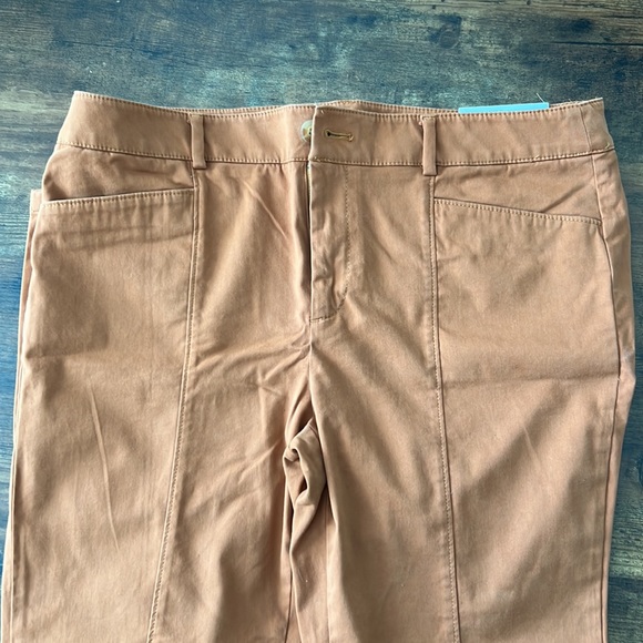 Loft Outlet Skinny Ankle Mid Rise Pants in Burnt Orange - Picture 6 of 7